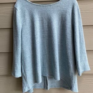 W5 Anthropologie Pale Blue Zipper Back Sweater
